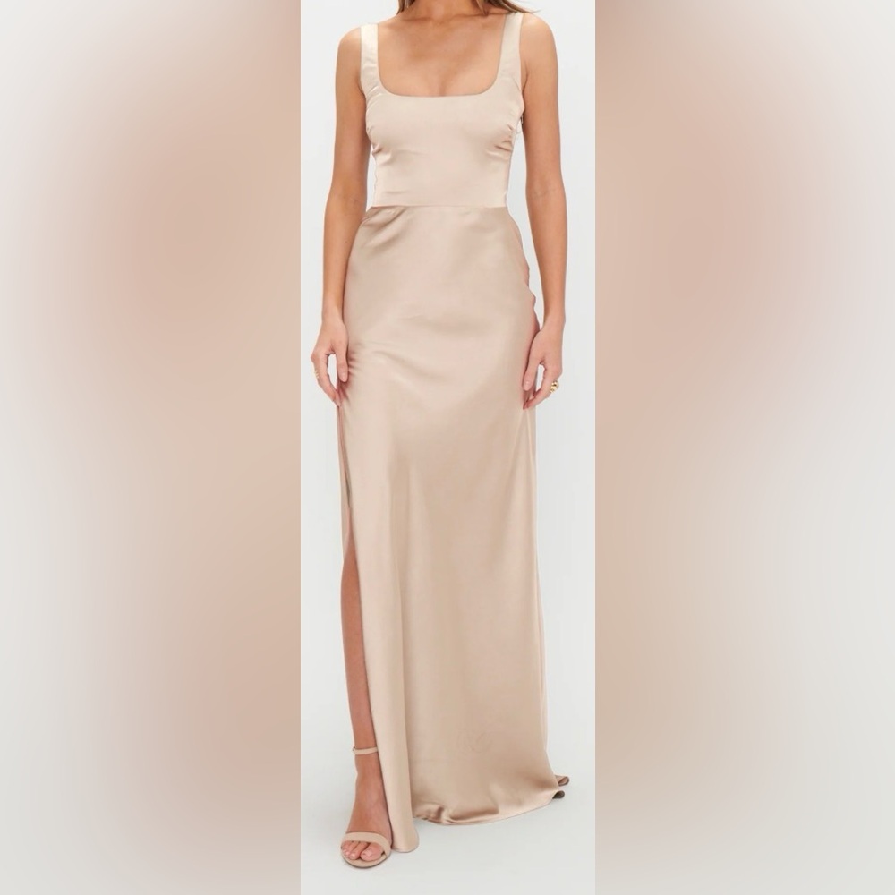 Show‎ me your MUMU Lana Maxi dress in champagne large